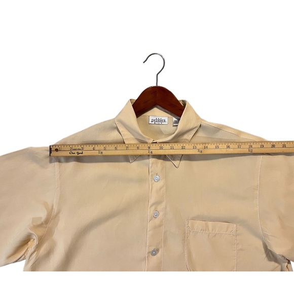 Pebbles Silk 100% Silk Button Down Blouse Cream Champagne Vintage Minimalist - Picture 5 of 7